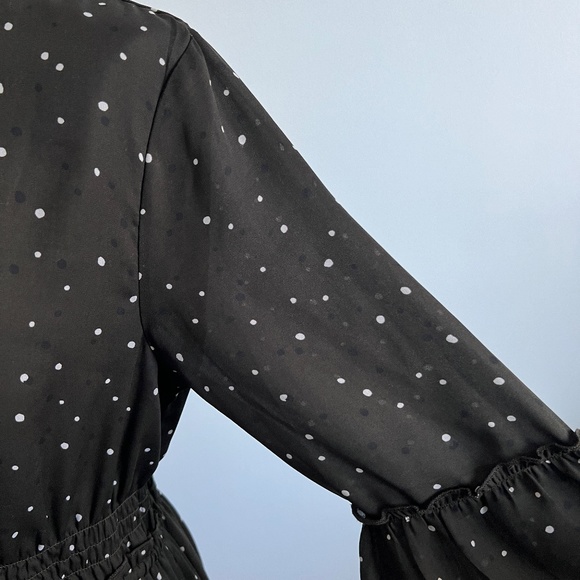 H&M - Kaki Polka Dot Midi Dress - Picture 3 of 11